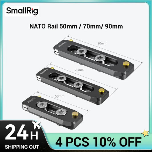 SmallRig Quick Release Nato Rail Camera Rig Low-profile NATO Rail 50mm / 70mm / 90mm For Video Shooting Options Nato Handle