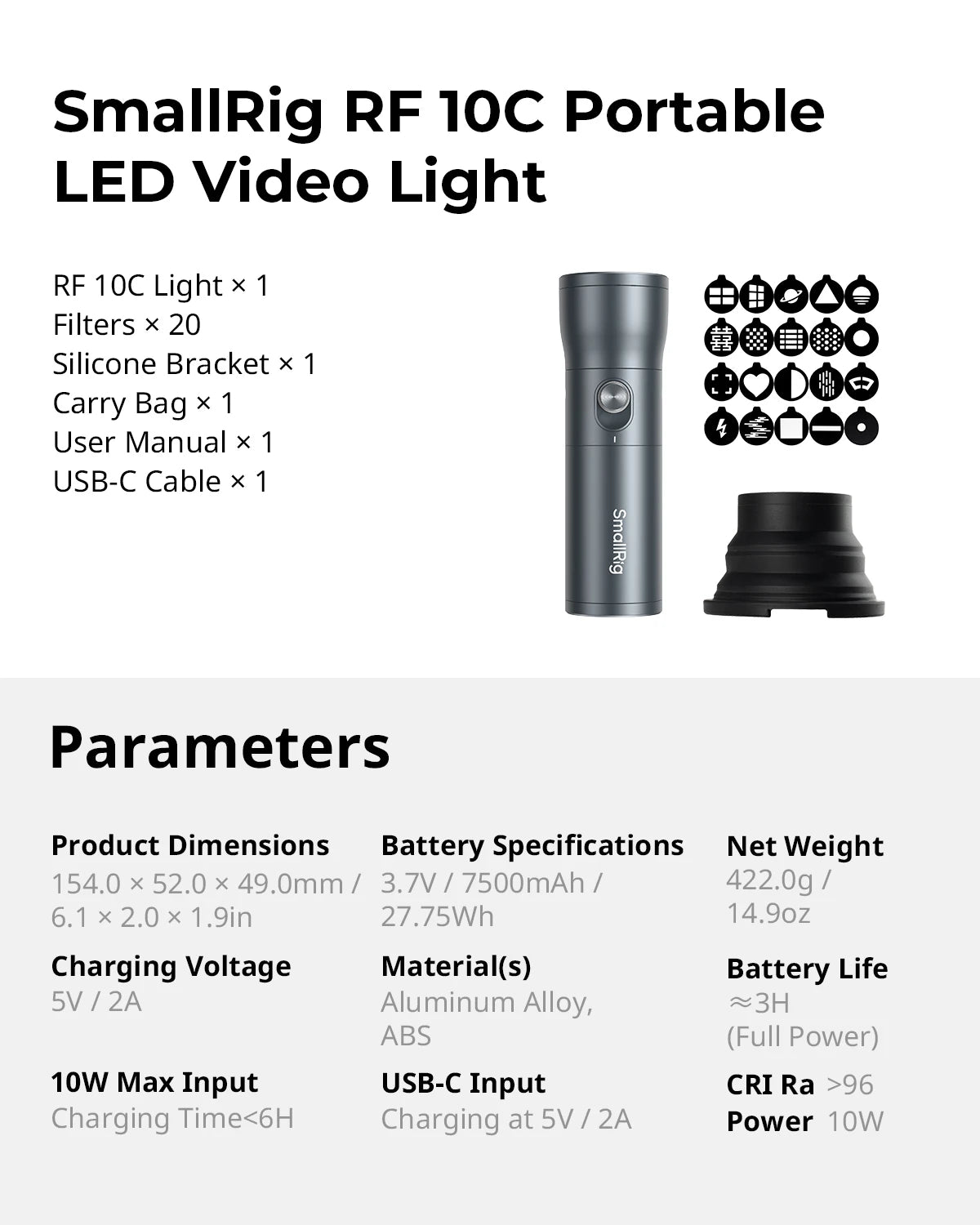 SmallRig RF 10C RGB LED Video Light