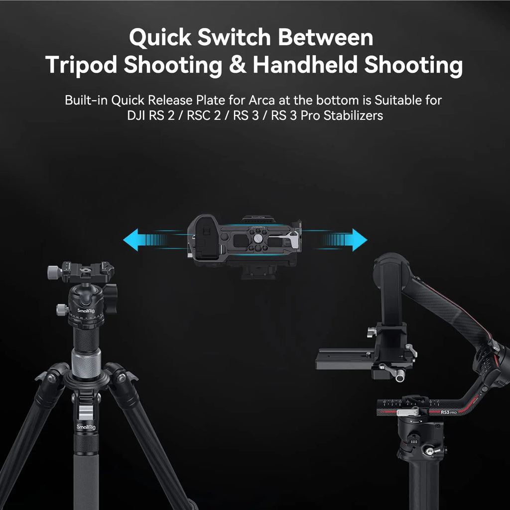 SmallRig Cage for Panasonic LUMIX S5 II Full Cage Kit with NATO Rails Cold Shoe Mounts Arca-Swiss Quick-Release Plate