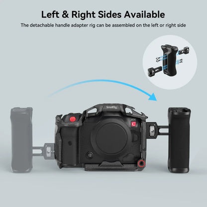 SmallRig Adjustable Side Handle with Two-in-One Locating Screw for Cages and Plate with ARRI 3/8"-16 or 1/4"-20 Holes Left/Right