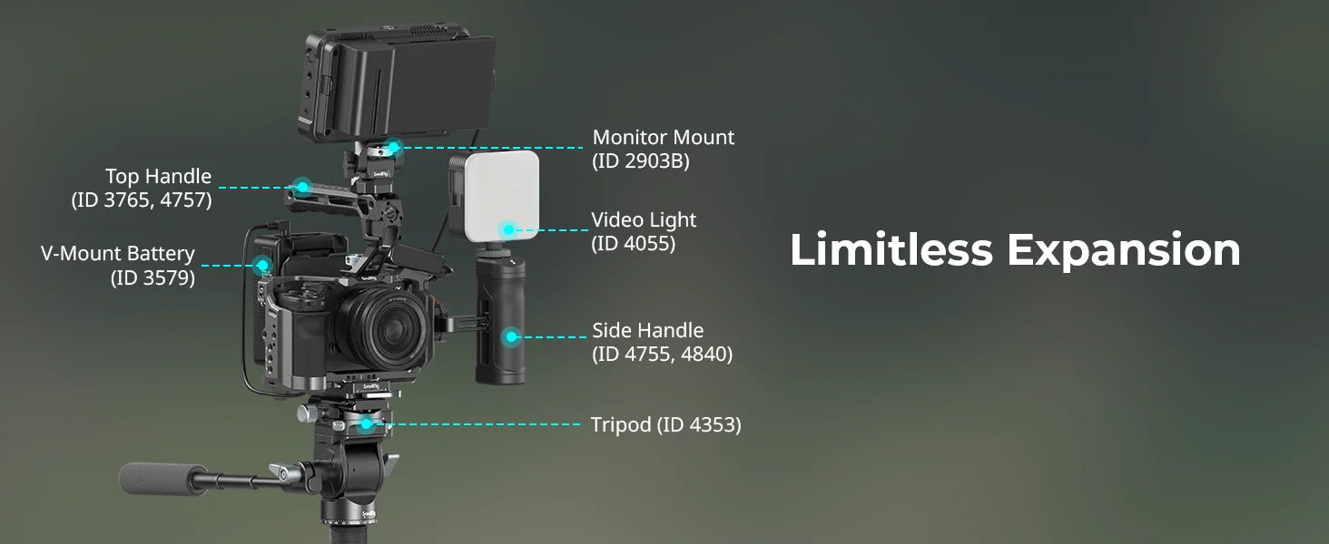 SmallRig A7C II / A7CR “HawkLock” Quick Release Cage Kit with Silicone Handle for Sony Alpha 7C II / 7CR 5198
