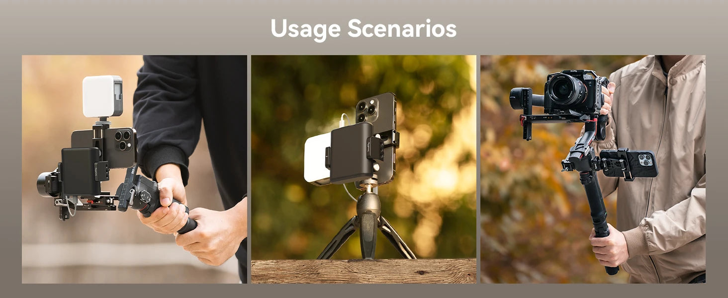 SmallRig Phone Support for DJI Stabilizers,Adjustment Phone Mount Adapter with 1/4"