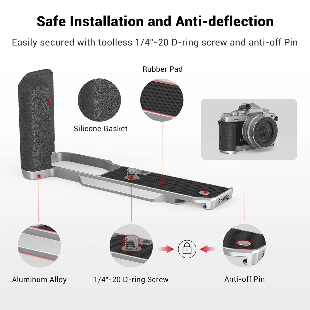 SmallRig L Shape Camera Cage Rig Grip For Nikon Z FC Camera 1/4 Threaded Hole Side Handle Camera Shoulder Strap Accessories 3480