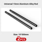 SmallRig 2PCS 15mm Aluminum Alloy Rods 30cm / 12inch Long for Dslr Camera 15mm Rods System Camera Rail Rod Black 1053