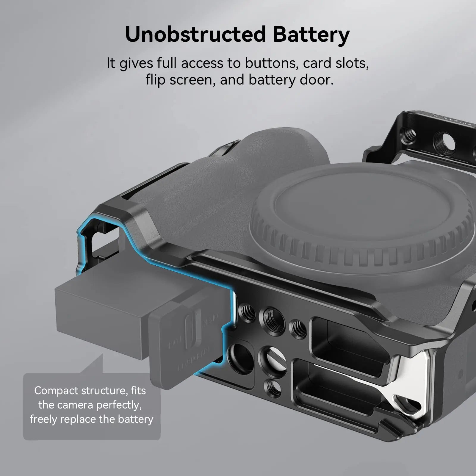 SmallRig Cage for Canon EOS R50 All-in-one Cage with 1/4"-20 Hole, ARRI 3/8"-16 Locating Hole, Cold Shoe Mount, NATO Rail