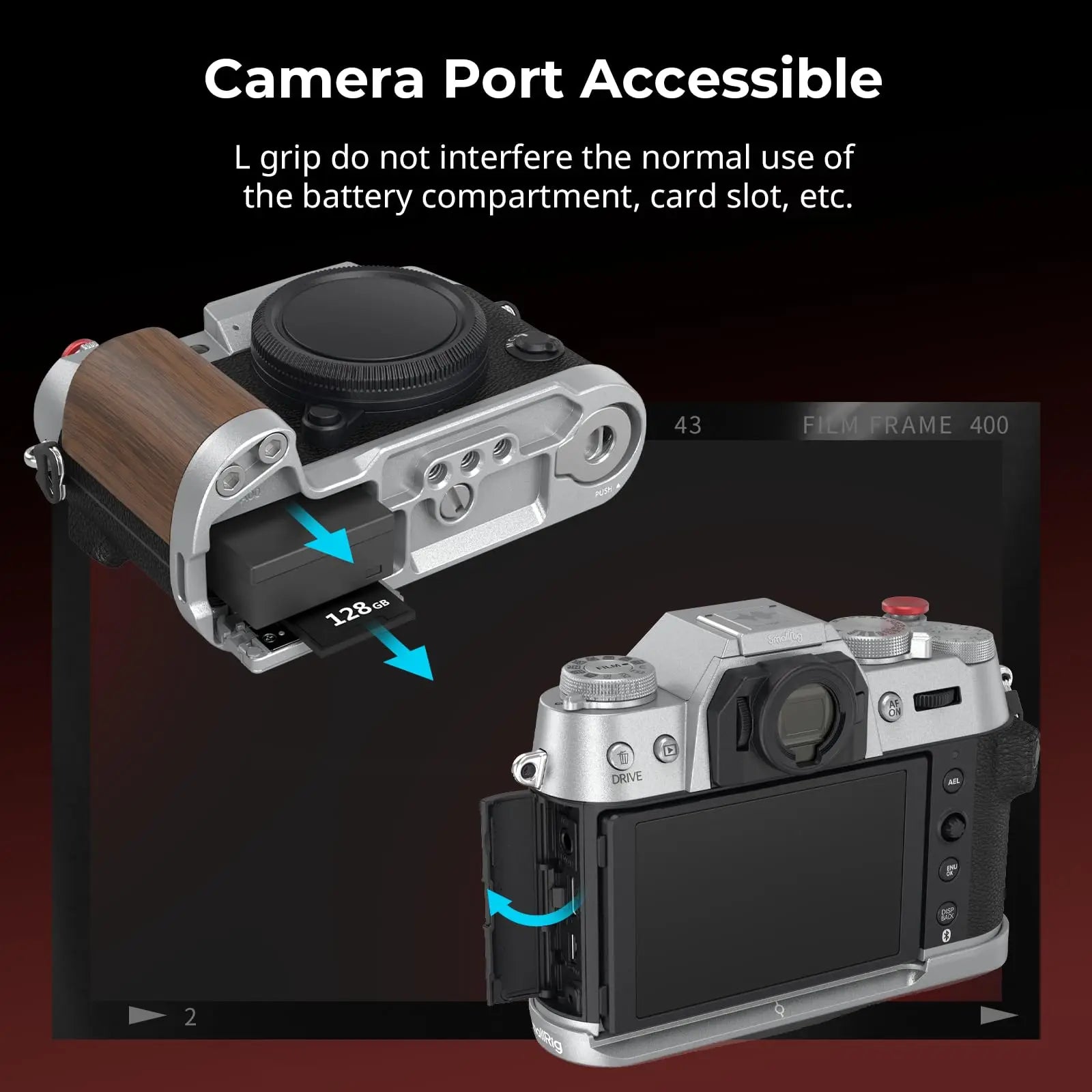 SmallRig Wooden L-Shape Grip for FUJIFILM X-T50