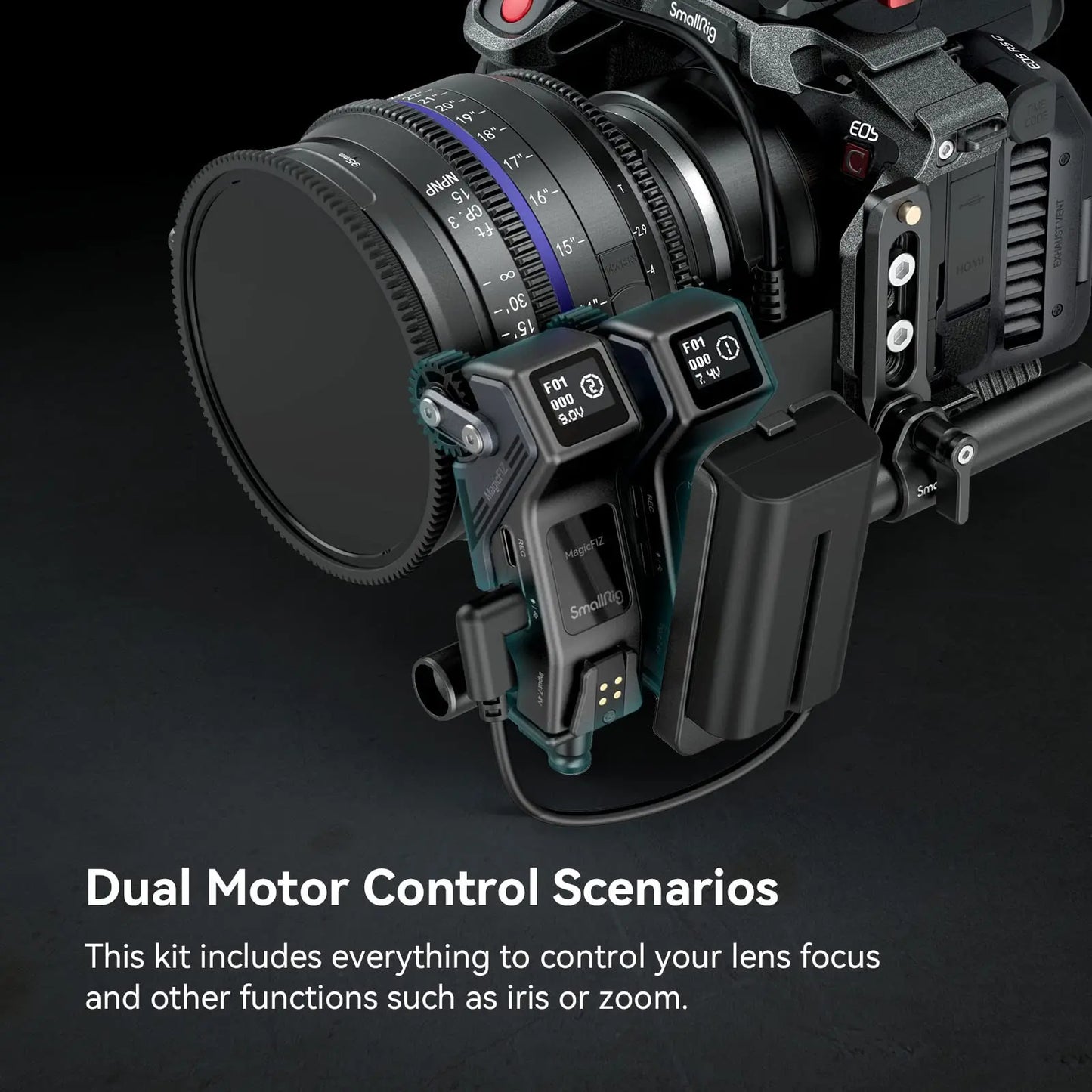 SmallRig MagicFIZ Wireless Follow Focus Handgrip Kit & Accesories
