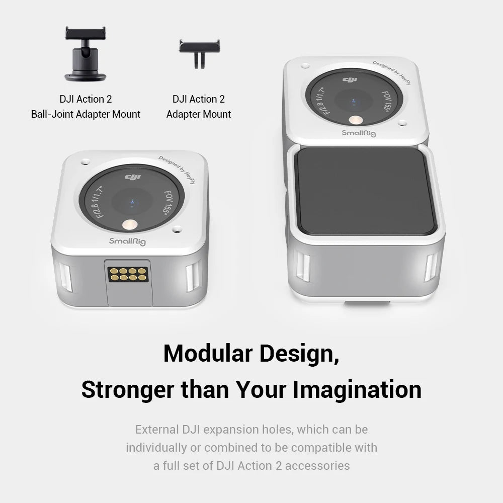 SmallRig Case For DJI Action 2 Magnetic Anti-scratch Anti-drop Anti-slip Insulation Formfitting Suits multiple Scenes 3627