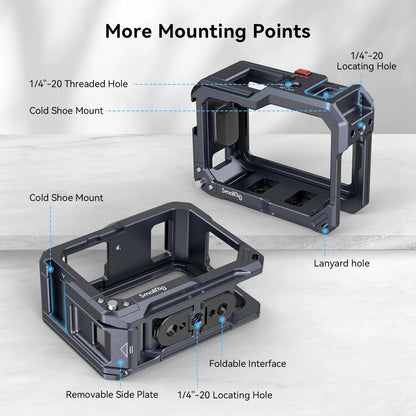 SmallRig Black Vlog Kit for GoPro Compatible With Microphone Adapters Camera Accessories