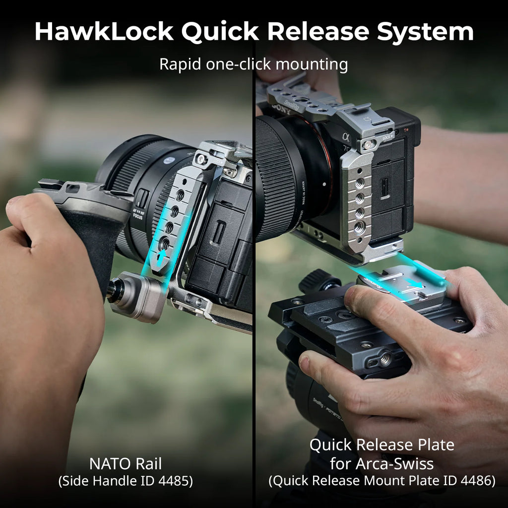 SmallRig A7C II / A7CR “HawkLock” Quick Release Cage Kit with Silicone Handle for Sony Alpha 7C II / 7CR 5198