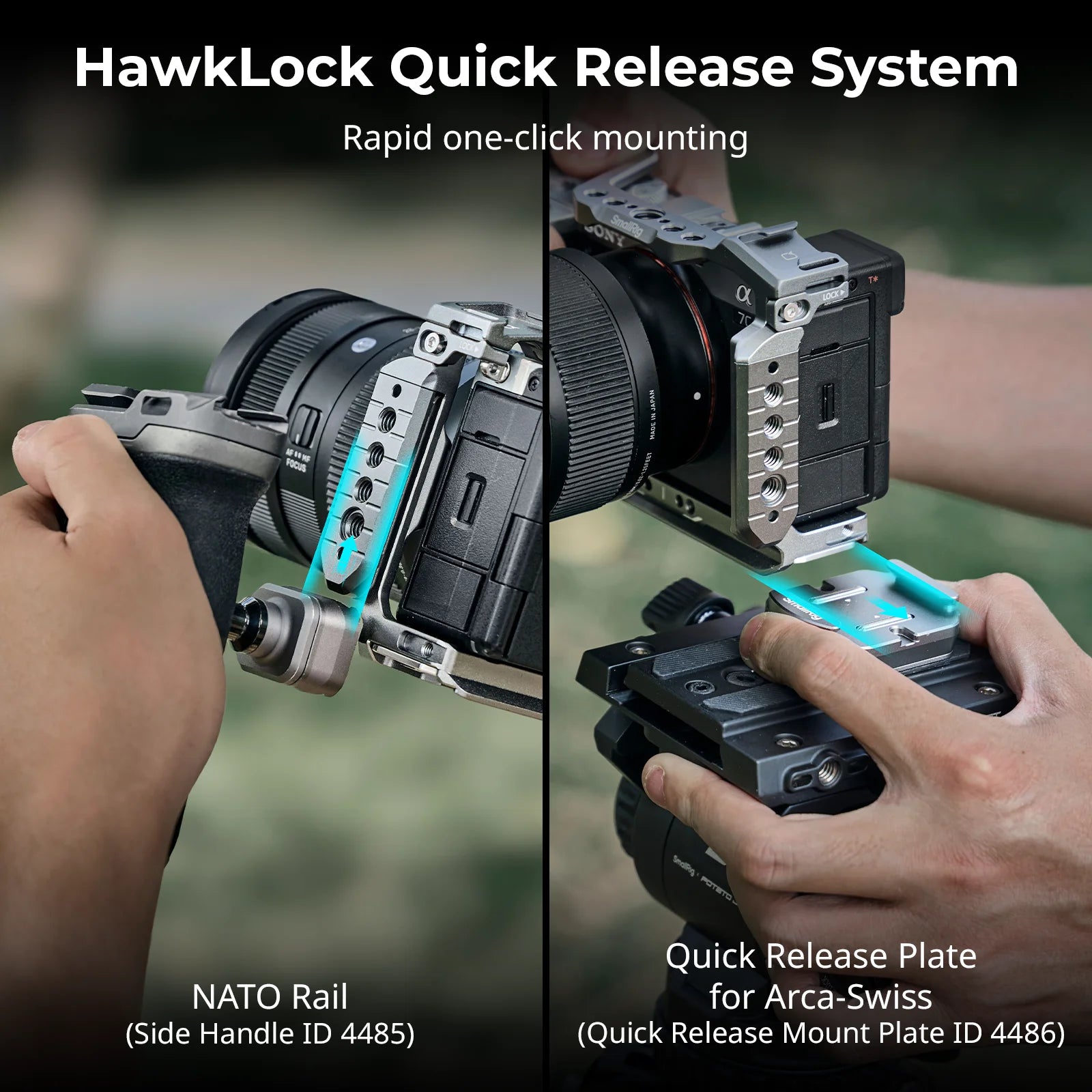 SmallRig A7C II / A7CR “HawkLock” Quick Release Cage Kit with Silicone Handle for Sony Alpha 7C II / 7CR 5198