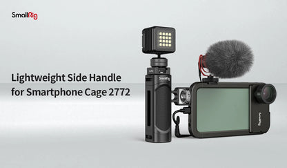 SmallRig Side Handle for iPhone 14 Smartphone Cage Phone Video Rig Lightweight 1/4 Threads Universal Quick Release Handgrip 2772