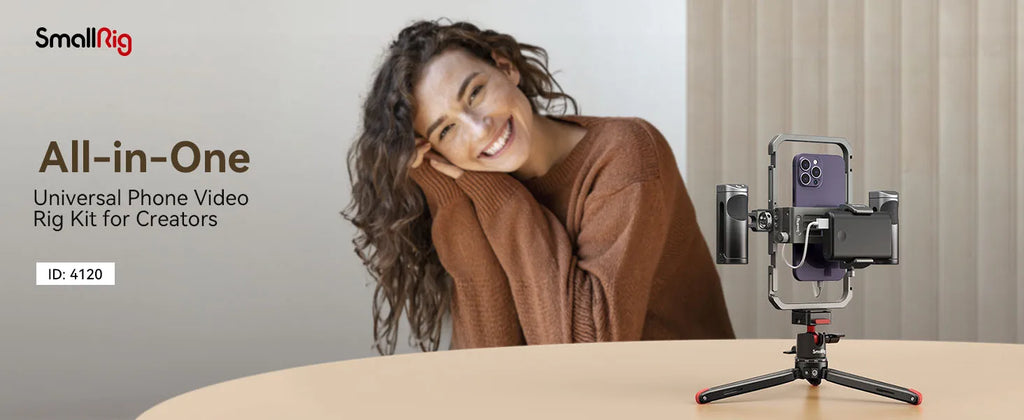 SmallRig Universal SmartPhone Cage & for iPhone 14/13 Pro/Pro Max With Foldable Handles Wireless Controls Rig for iPhone 14 /13/12