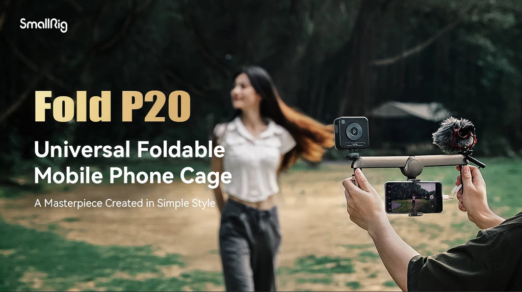 SmallRig P20 Foldable Universal Phone Cage, Smartphone Video Rig Case Stabilizer Tripod Mount