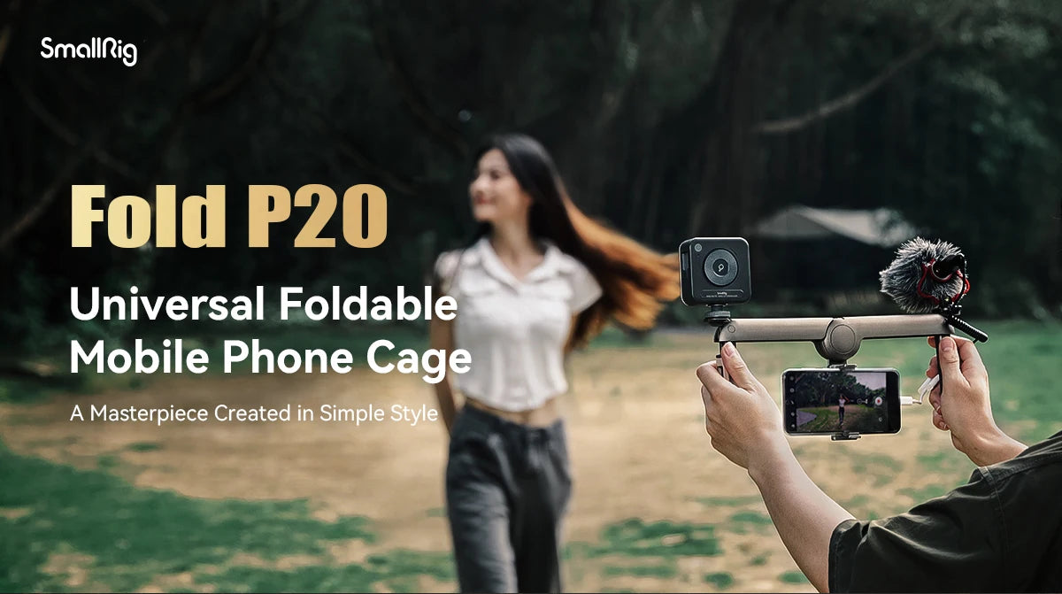 SmallRig P20 Foldable Universal Phone Cage, Smartphone Video Rig Case Stabilizer Tripod Mount