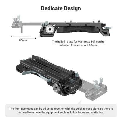 SMALLRIG Quick Release Shoulder Plate for Sony VCT-14 Tripod Adapter with Rosettes Built-in Flat Wrench Shoulder Pad Pro 2837B