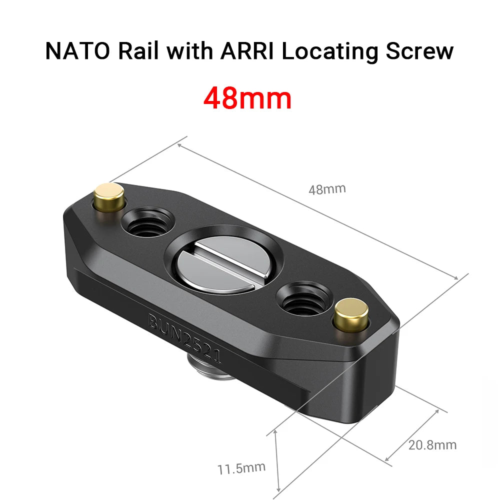 SmallRig DSLR Camera Quick Release NATO Rail with ARRI Locating Screw Anti Off Pins 35mm for Nato Handle  EVF Mount 2501