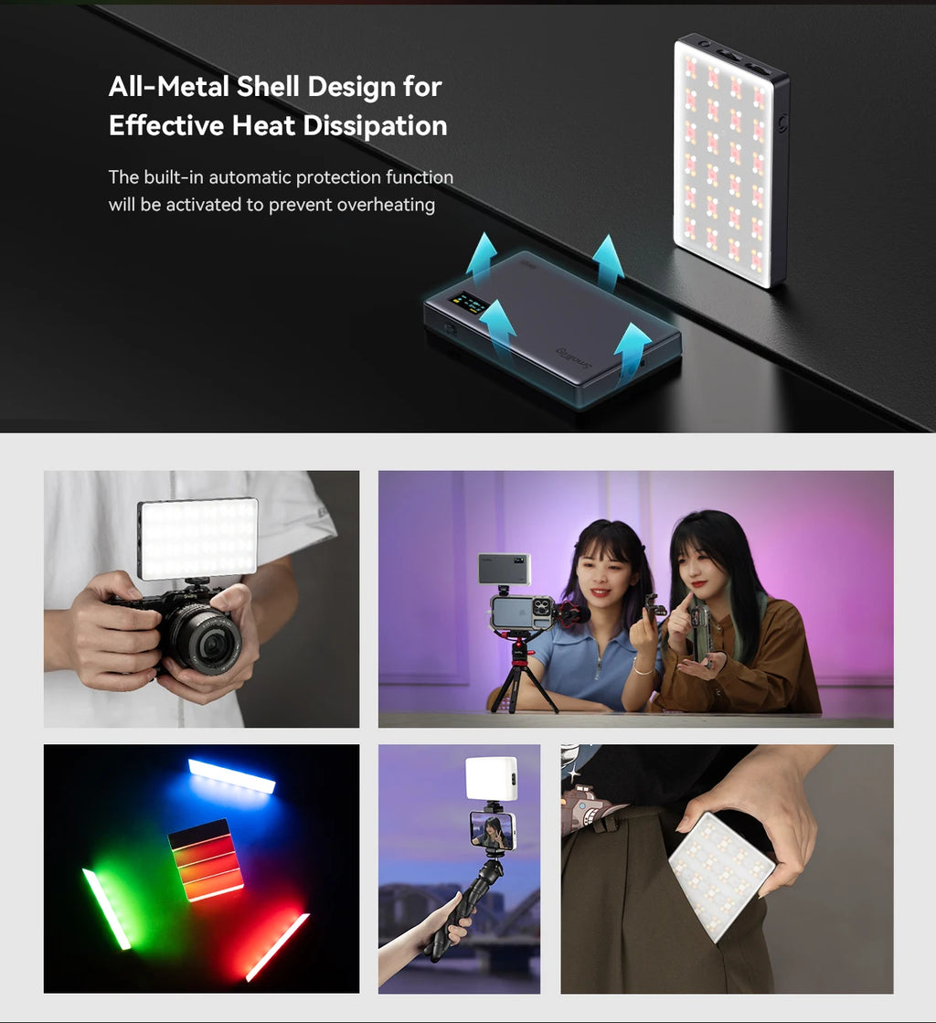 SmallRig RM120 Super Long-Battery-Life RGB Video Light Portable  All-in-One