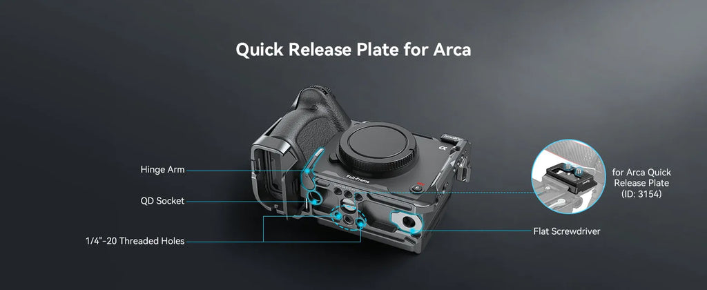 SmallRig Cage for Sony FX30 FX3, with Nato Rail Cable Clamp Cold Shoe, FX30 Camera Cage Compatible with Original XLR Handle-4183