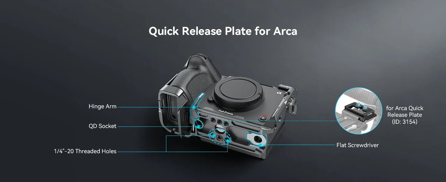 SmallRig Cage for Sony FX30 FX3, with Nato Rail Cable Clamp Cold Shoe, FX30 Camera Cage Compatible with Original XLR Handle-4183