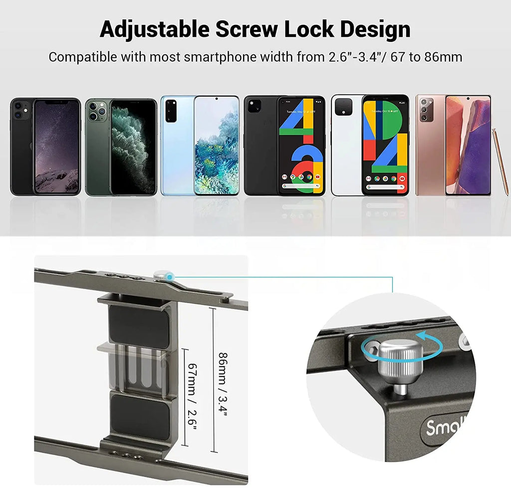 SmallRig Cage for iPhone & Universal Single Handle Handgrip