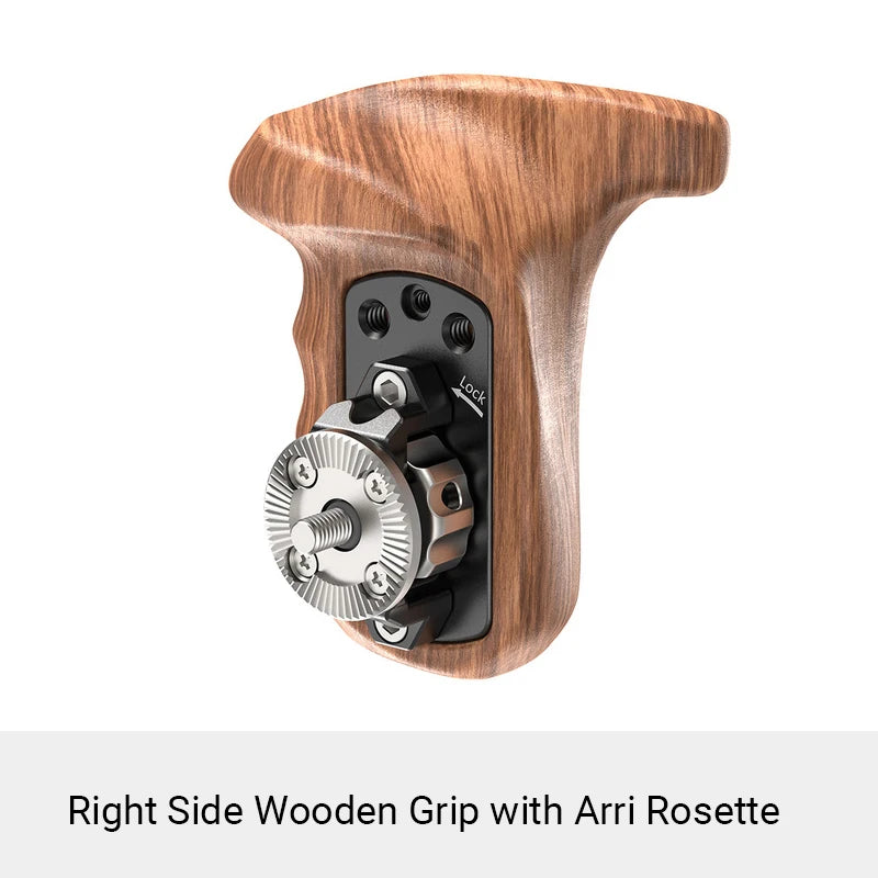SmallRig Wooden Side Handle with ARRI Rosette Suit for Sony a7II/a7RII/a7SII SmallRig Cage,Left and Right ARRI Side Handle