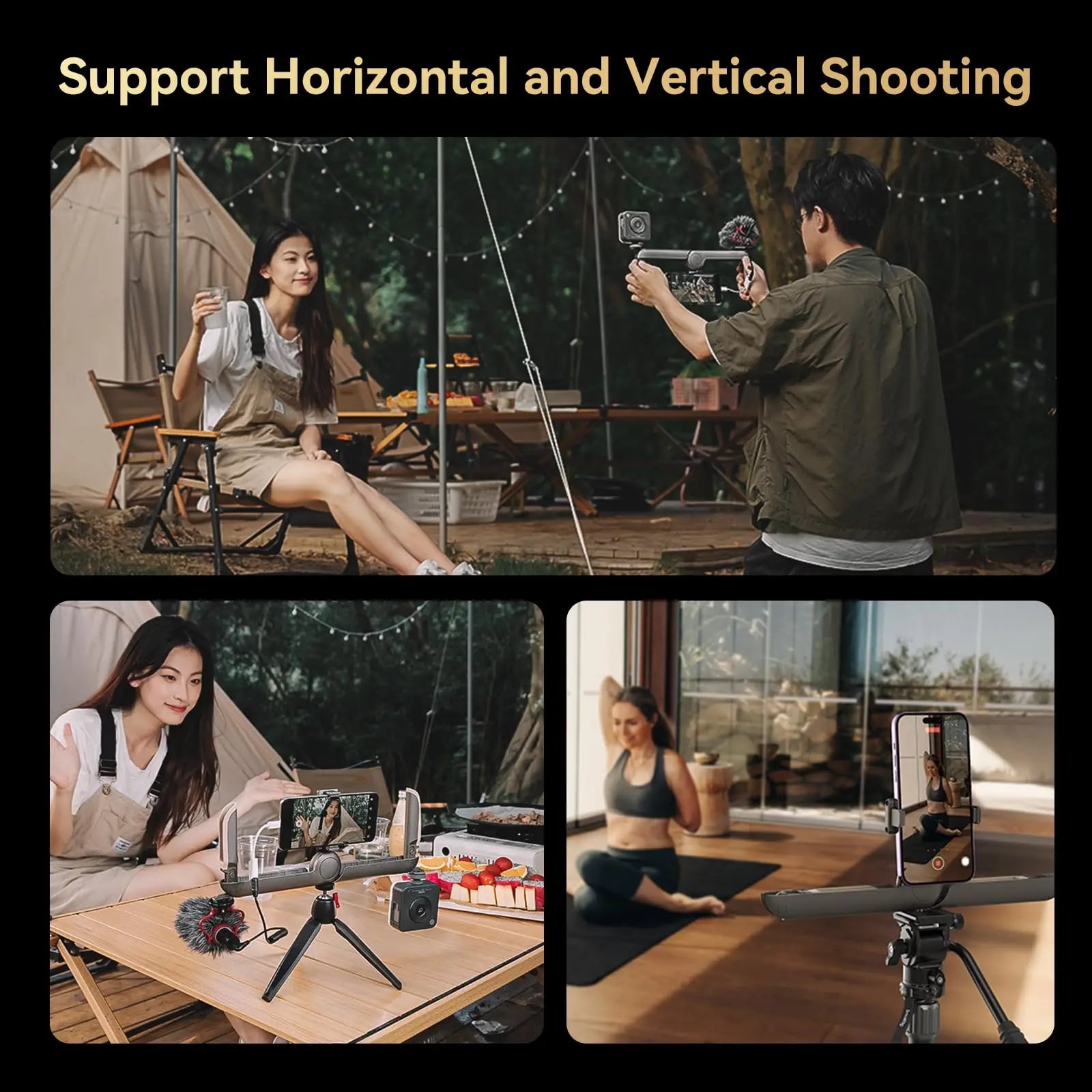 SmallRig P20 Foldable Universal Phone Cage, Smartphone Video Rig Case Stabilizer Tripod Mount