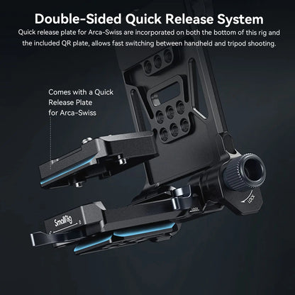 SmallRig V-Mount Battery Plate,V Lock Battery Mounting Plate with Quick Release Plate for Arca,Chest Pad,15mm rods,V Mount Plate