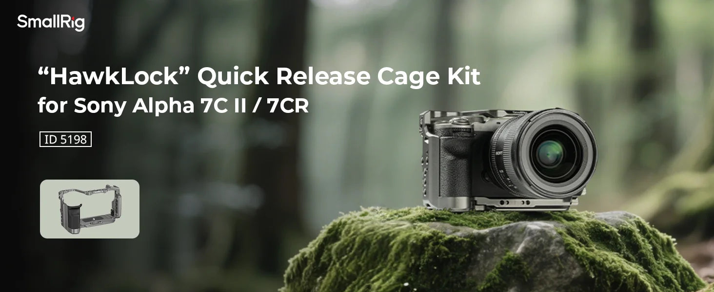 SmallRig A7C II / A7CR “HawkLock” Quick Release Cage Kit with Silicone Handle for Sony Alpha 7C II / 7CR 5198