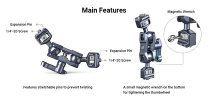 SmallRig Flexible Articulating Magic Arm with Dual Ballhead (3873)