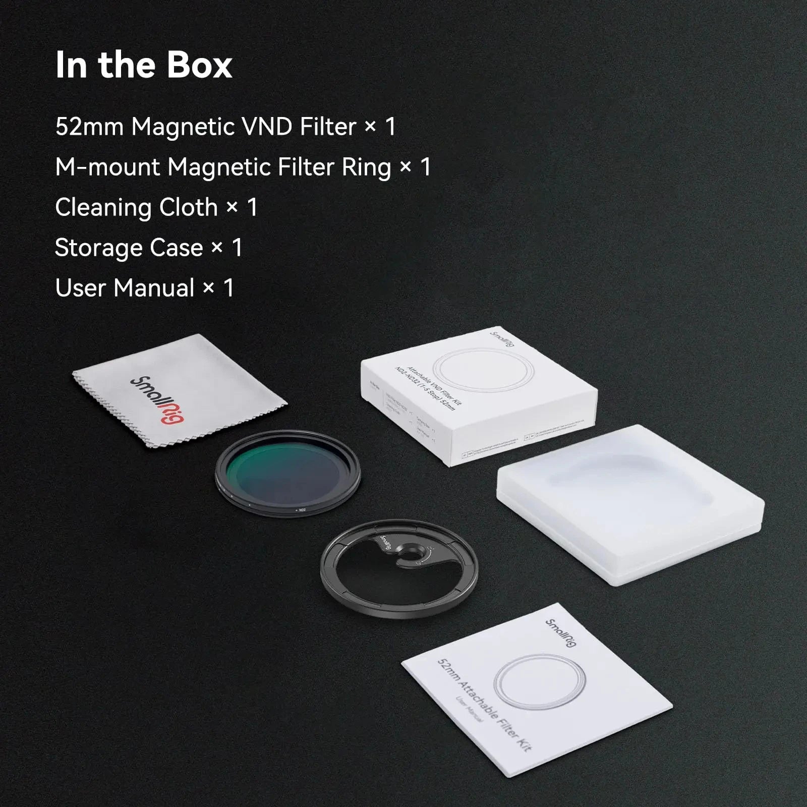 SmallRig 2-in-1 52mm Magnetic Filter Adapter Ring / Phone Stand for iPhone, Foldable Compact and Portable 4219