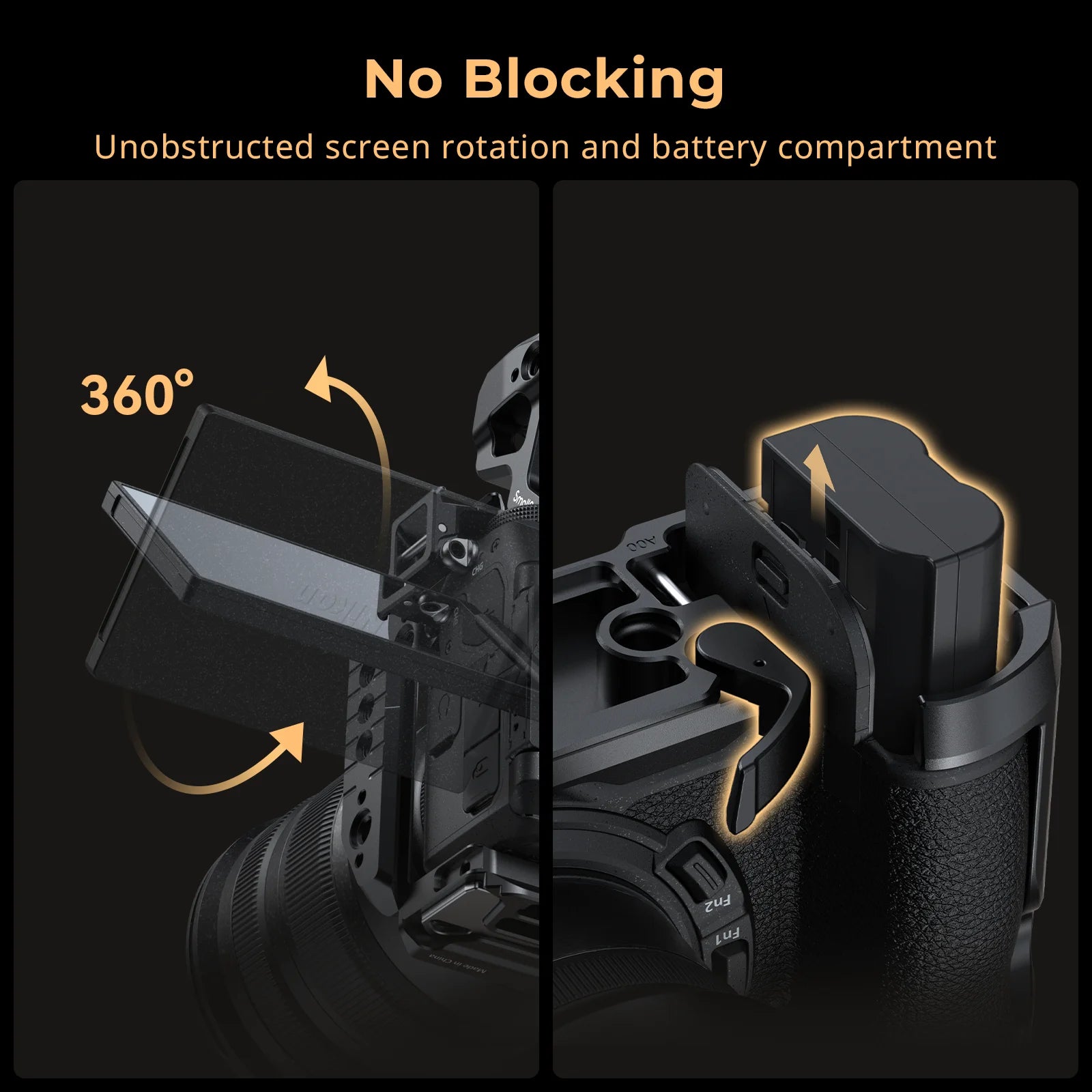 SmallRig Camera Cage for Nikon Z 6III with Arca-Swiss Quick Release Plate for DJI RS 3 /RS 3 Pro /RS 4 /RS 4 Pro or Tripod Mount