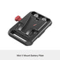 SmallRig V Mount Battery Plate, V-Lock Mount Battery Plate with 15mm Rod Clamp & Adjustable Arm for Power Supply - 2991