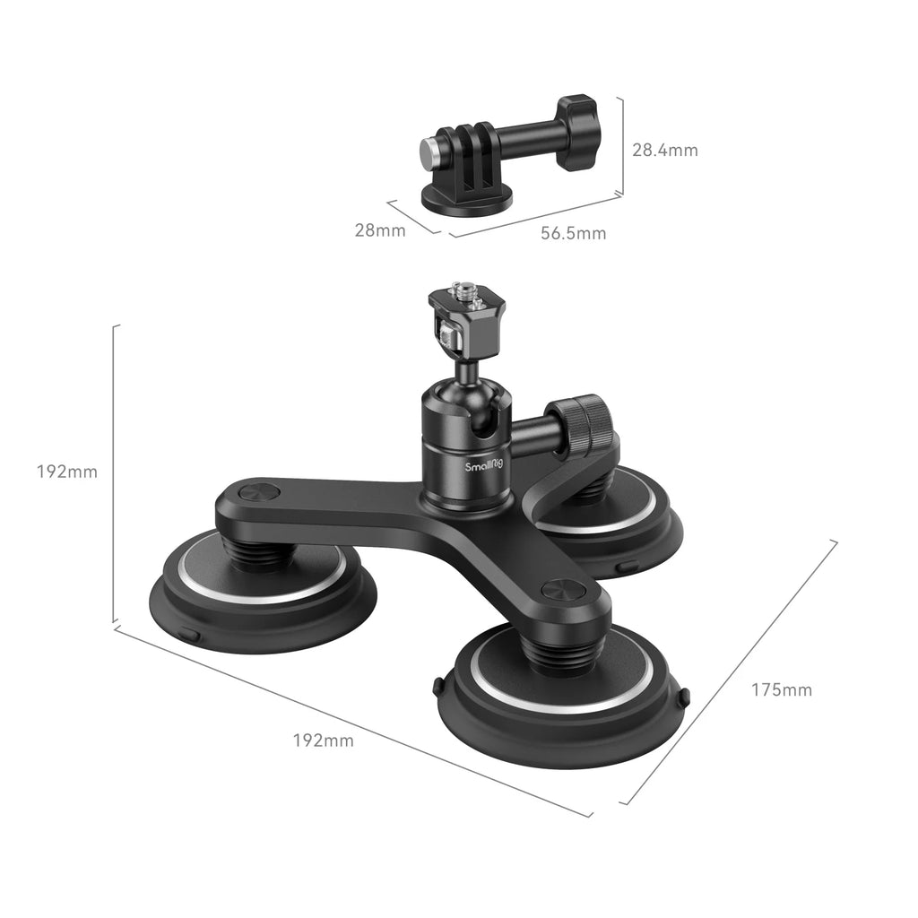 SmallRig Triple/Dual/Single Magnetic Suction Cup Mounting Support Kit for Action Camera Magic Arm Suction Cup