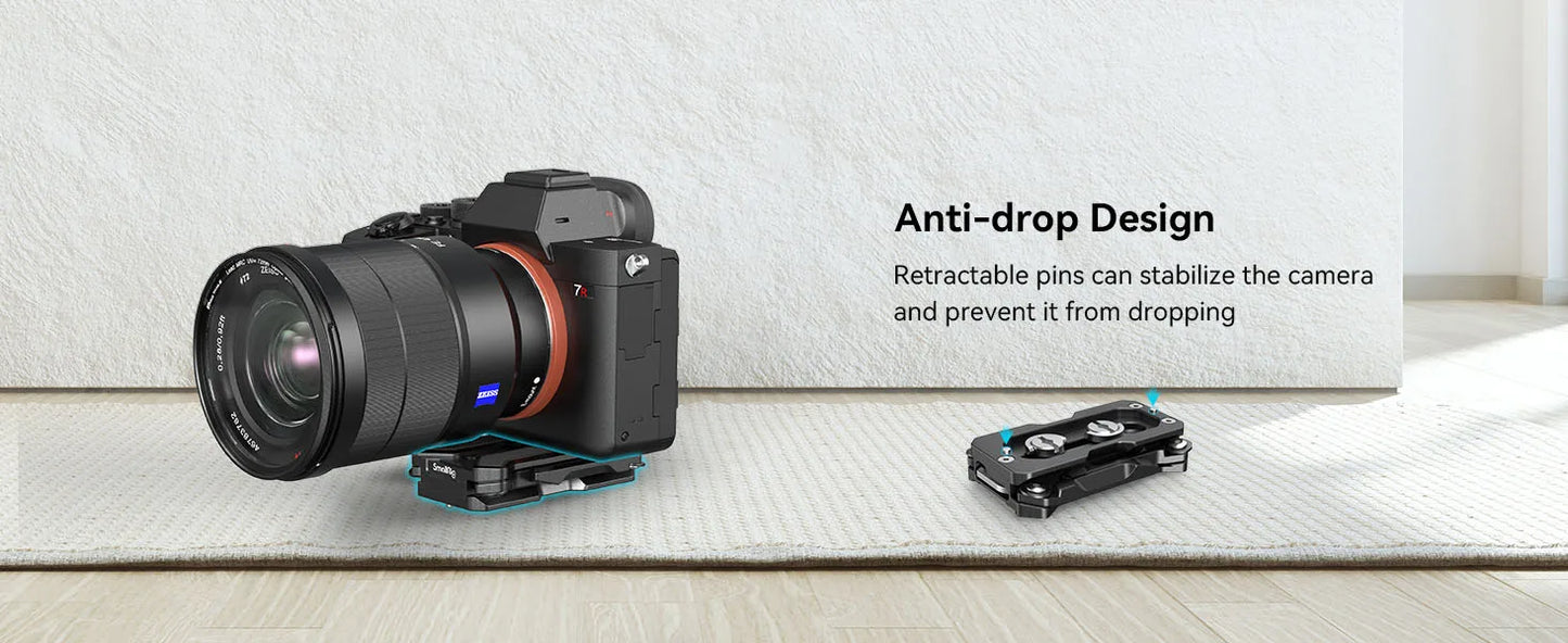 SmallRig Multifunctional Quick Release Plate Universal Arca-type Quick Release Plate With Foldable Quadruped Support 3913
