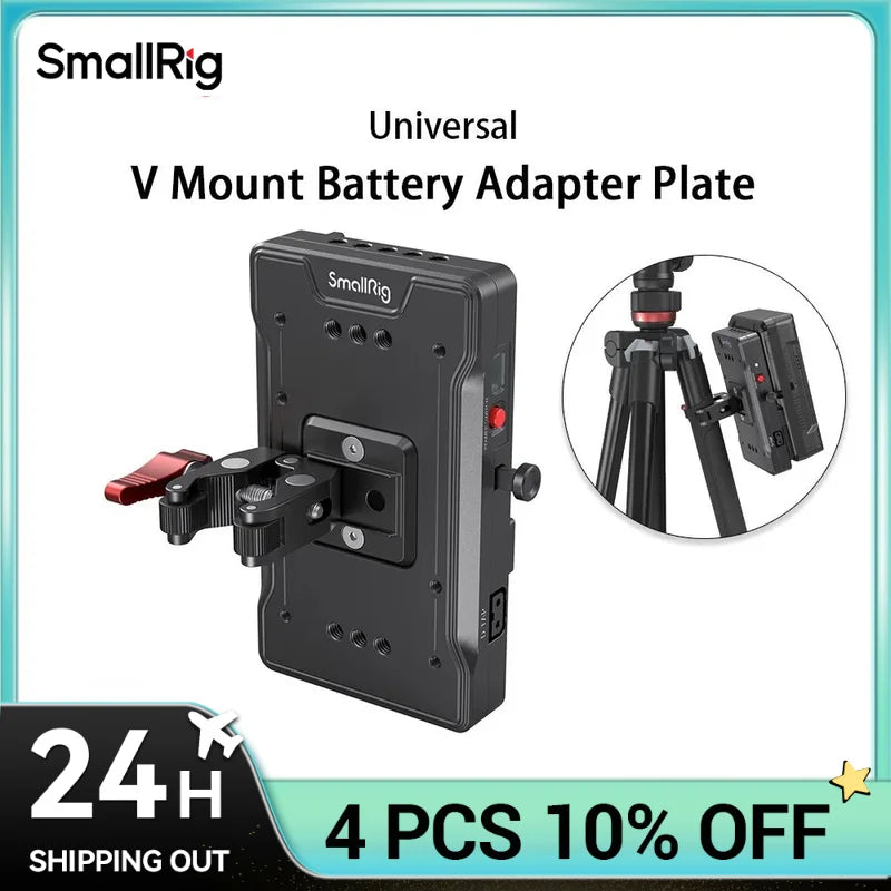 SmallRig V Mount Battery Adapter Plate with Crab-Shaped/Crab-Shaped /Adjustable Arm Clamp 3202/3203/3204