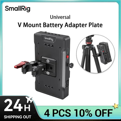 SmallRig V Mount Battery Adapter Plate with Crab-Shaped/Crab-Shaped /Adjustable Arm Clamp 3202/3203/3204