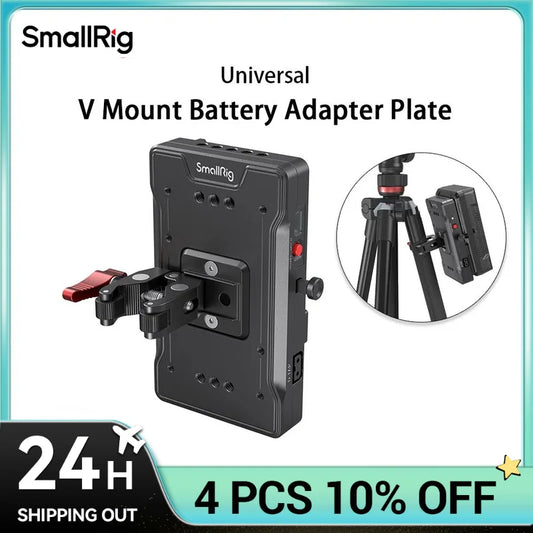 SmallRig V Mount Battery Adapter Plate with Crab-Shaped/Crab-Shaped /Adjustable Arm Clamp 3202/3203/3204