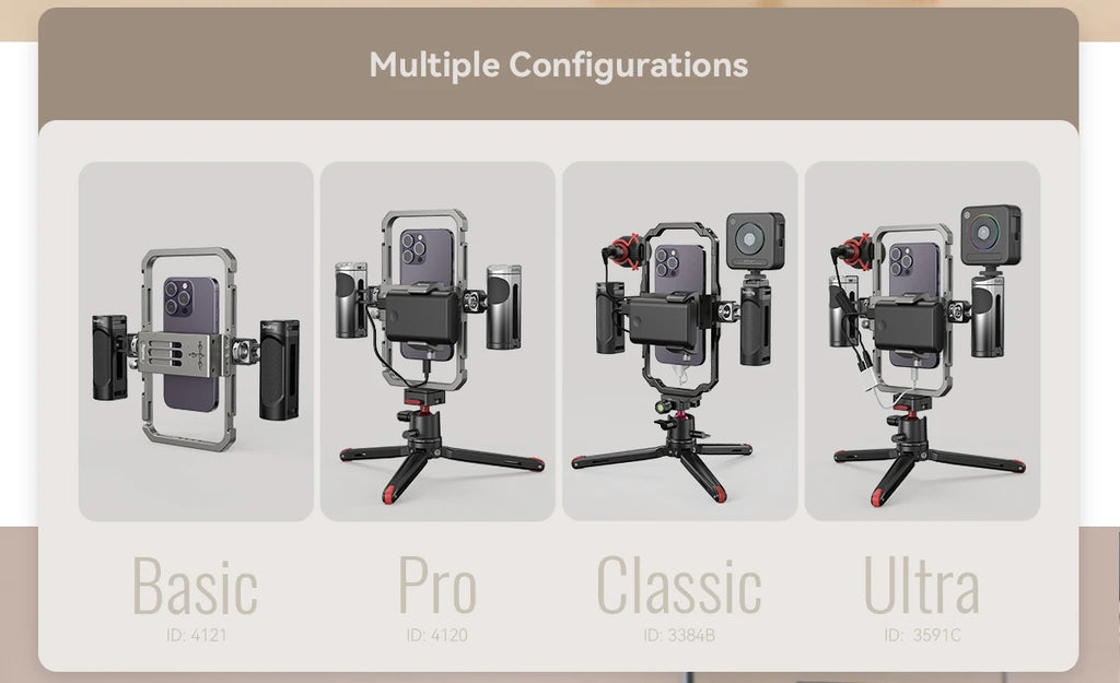SmallRig All-in-One Video Kit Ultra /Pro/Basic/ Classic Kit for Phone Photography Universal Phone Cage Kit