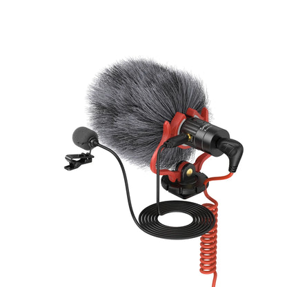 SmallRig S20 On-Camera Microphone with Shock Mount Video Microphone Stereo Mic for DSLR Cameras for iPhone and Smartphones 3468