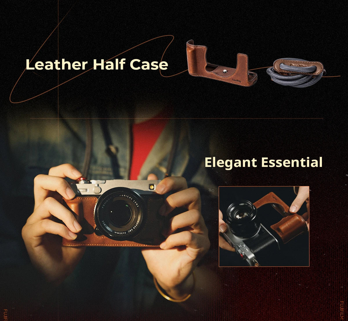 SmallRig Half Case Fujifilm X-E5 with Leather Strap