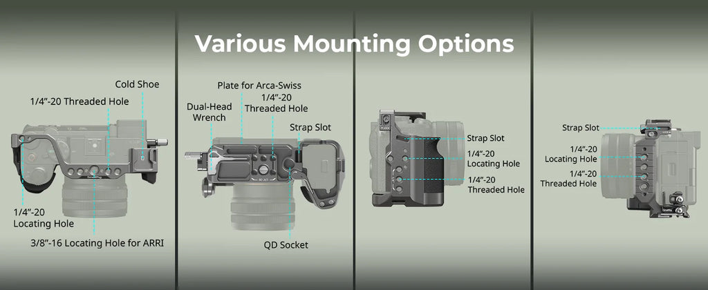 SmallRig A7C II / A7CR “HawkLock” Quick Release Cage Kit with Silicone Handle for Sony Alpha 7C II / 7CR 5198