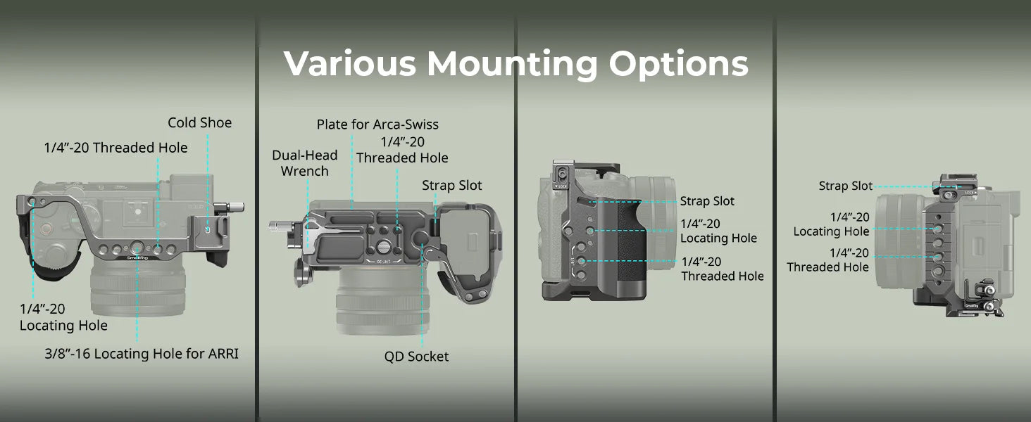 SmallRig A7C II / A7CR “HawkLock” Quick Release Cage Kit with Silicone Handle for Sony Alpha 7C II / 7CR 5198