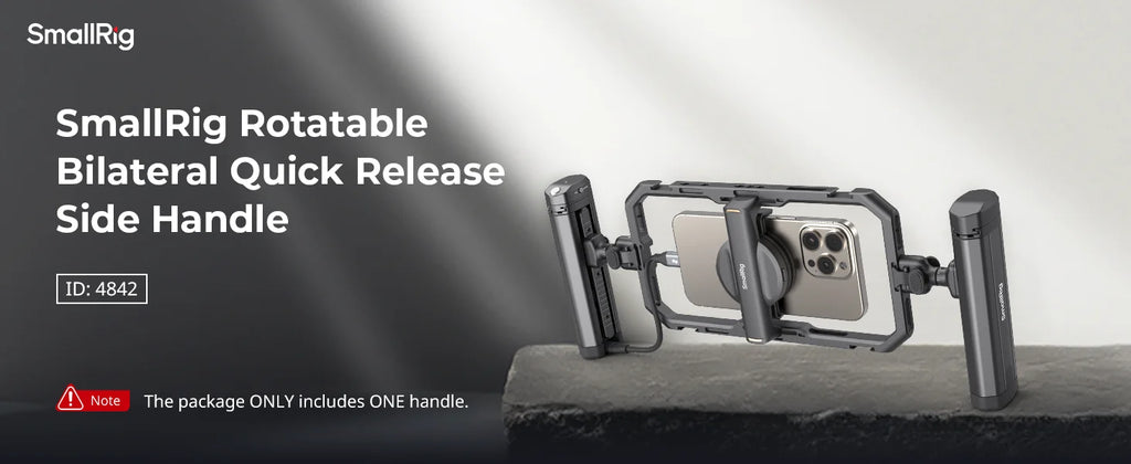 SmallRig Bilateral Quick Release Side Handle for Professional Mobile Video Shooting Infinite Rotation Phone Side Handle 4842