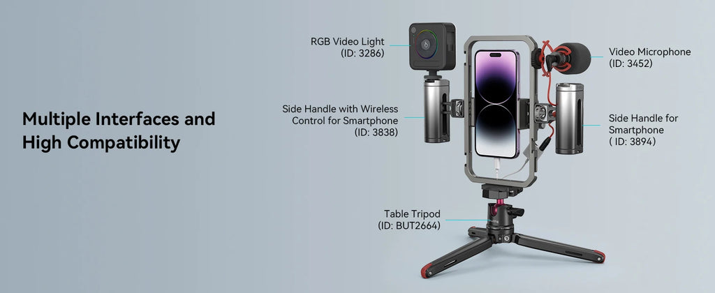 SmallRig Universal Mobile Phone Cage Smartphone Video Rig Filmmaking Vlogging Case