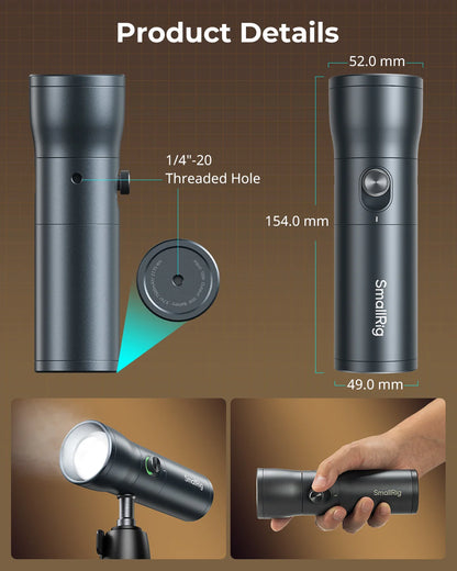 SmallRig Portable Focusable RF 10C LED Video Light 4 Colors Mini spotlight 10W