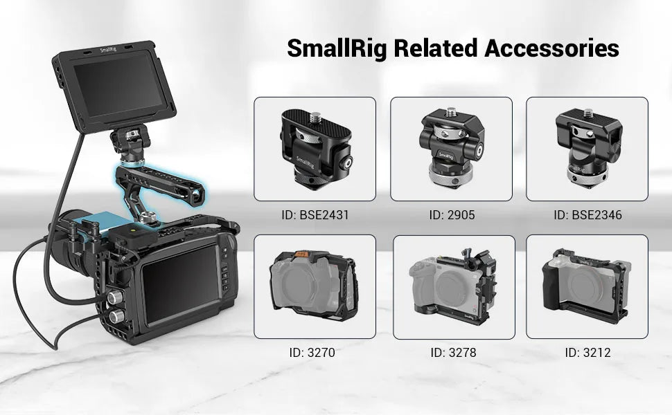 SmallRig Quick Release Camera ARRI Handle Grip Can Use W/ SmallRig Z6 L Plate w/ ARRI Locating Hole DIY Camera Stabilizer 2165C