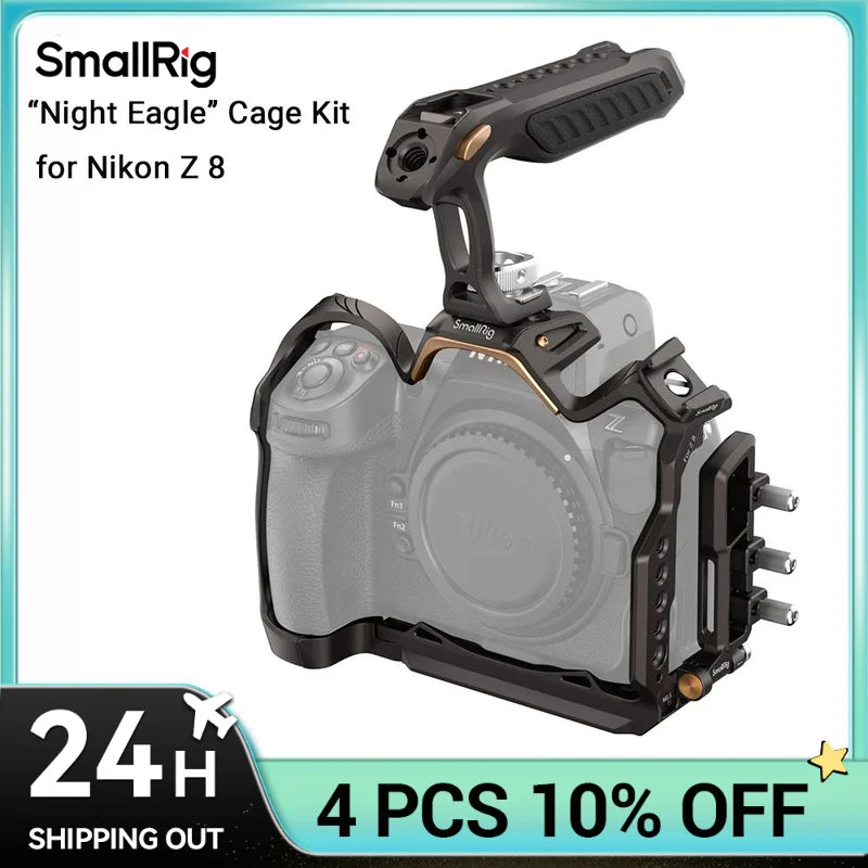 SmallRig "Night Eagle" Cage Kit for Nikon Z 8 New Design and Coloring with Top Handle and USB-C Cable Clamp 4317