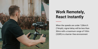 SmallRig Wireless Control Dual Handgrip for DJI RS 2 / RS 3 Pro /RS 4 / RS 4 Pro Free Controls Stabilizer Quick-Release Handgrip