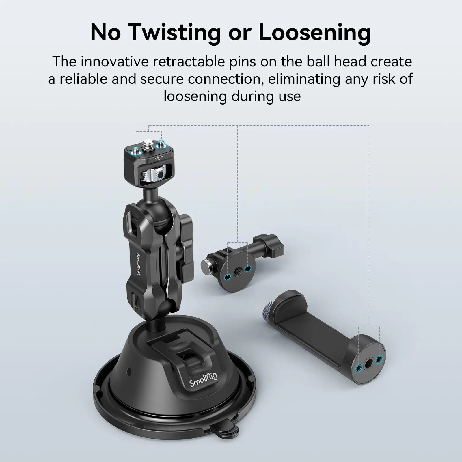 SmallRig Portable Suction Cup Mount Support for Smartphones / Action Cameras
